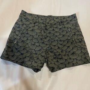 Level 99 Olive Green Patterned Athletic Shorts